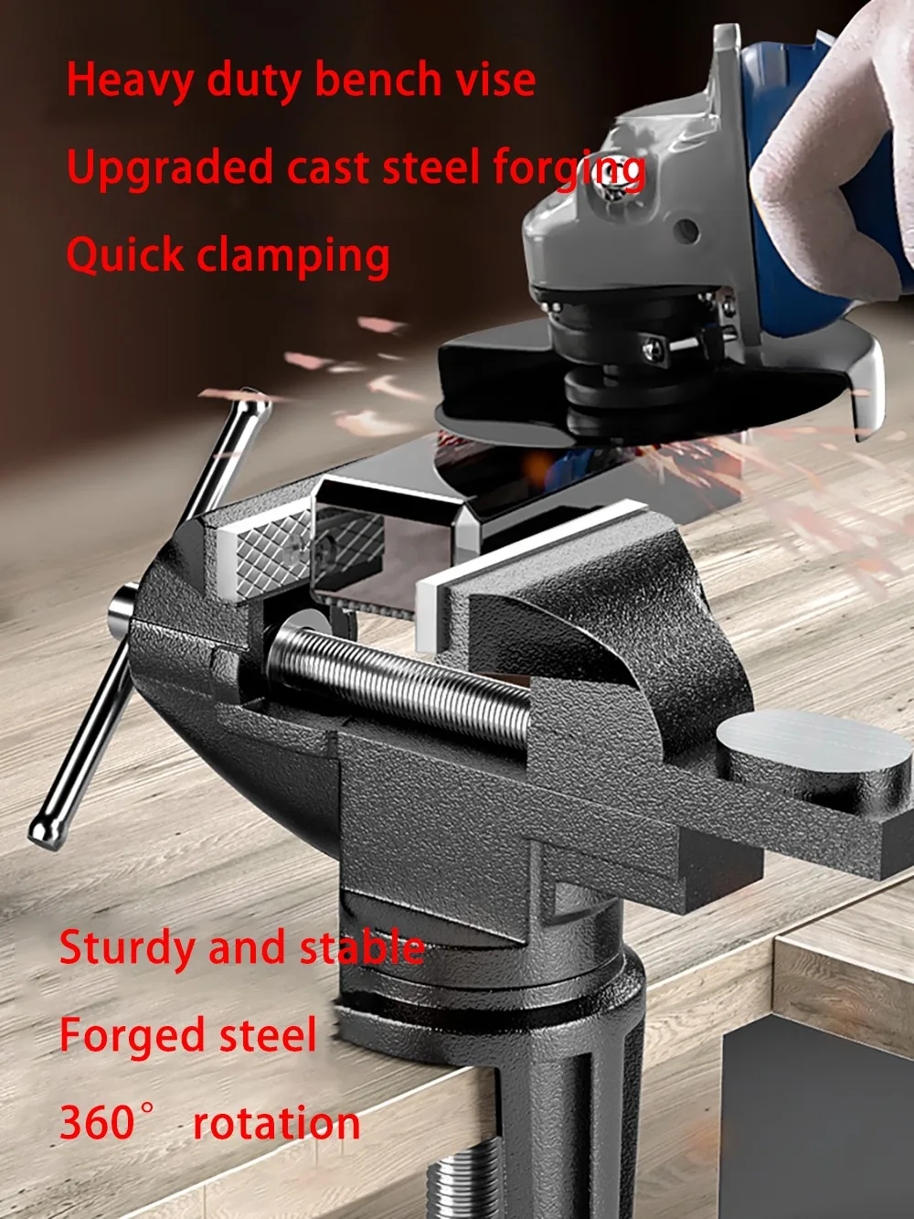 50MM/68MM miniature all-steel vise, household vise, repair shop vise.