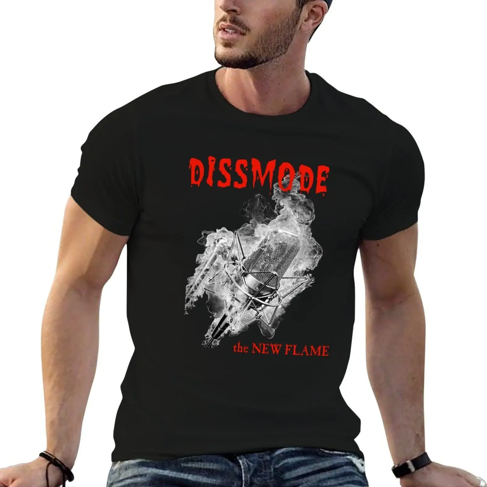 The new flame T-Shirt oversized t shirt korean fashion shirts men graphic