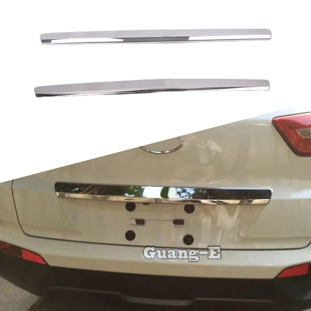 Car Cover Steel Back Rear Door For Hyundai Creta IX25 2014 2015 2016 2017 2018 2019 Bottom Tailgate Frame Plate Trim Lamp 1PCs