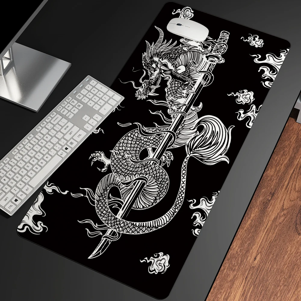 Large Mouse Pad Chinese Dragon Gaming Accessories HD Print Office Computer Keyboard Mousepad XXL PC Gamer Laptop Desk Mat 100x50