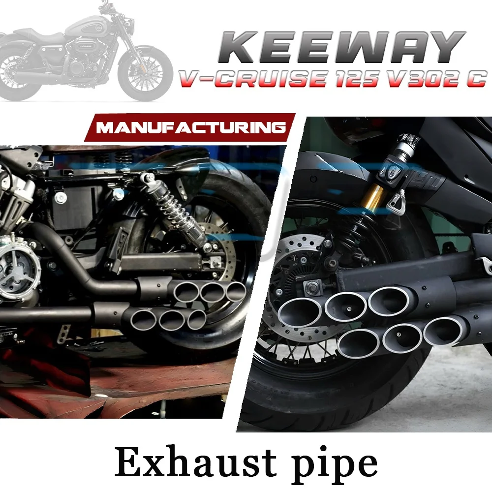 

Exhaust pipe KEEWAY V-CRUISE 125 V302 C two exhaust pipes with six outlets straight tail section v302 c v-cruise 125