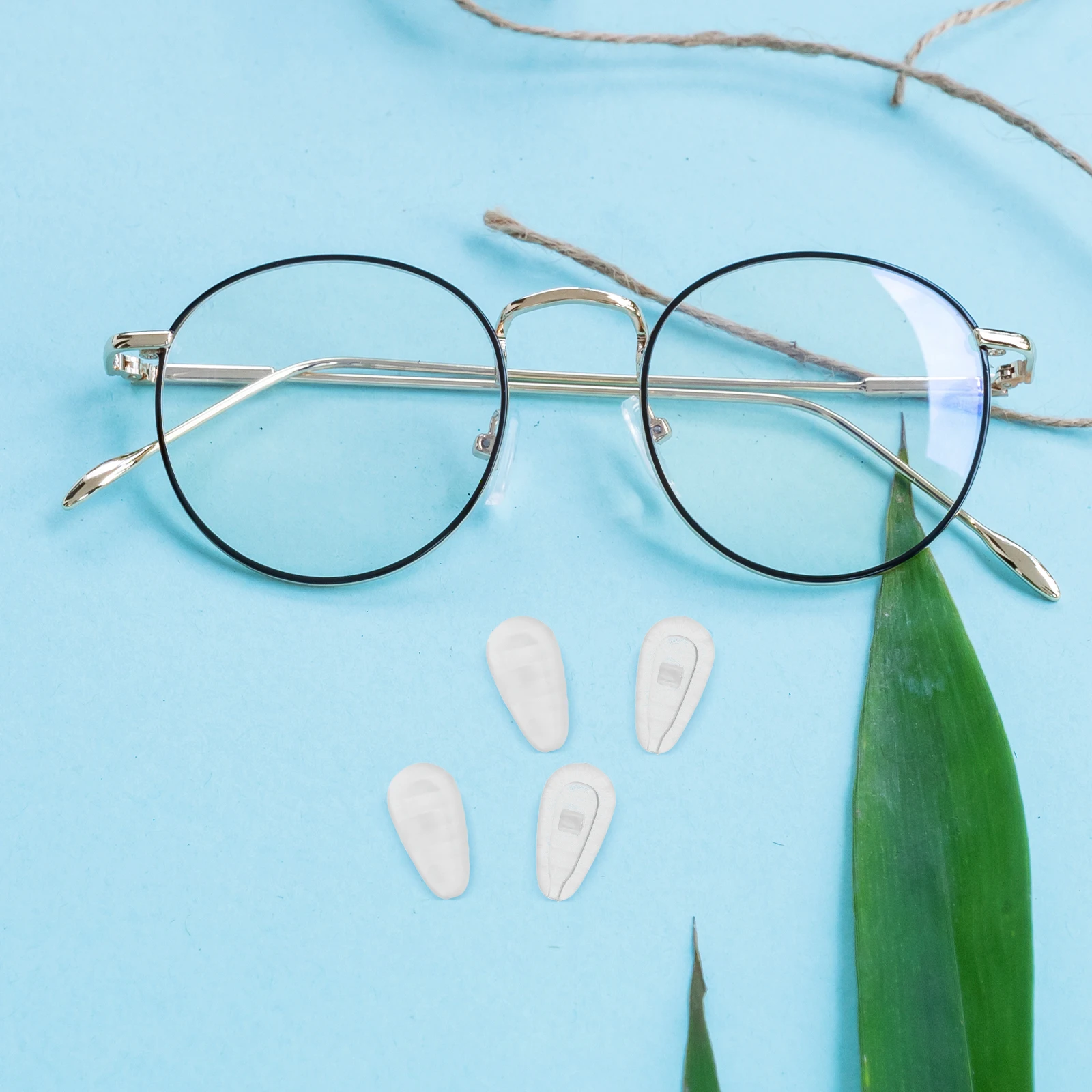 

50pcs Anti Eyeglass Supply Safety Eyeglass Nose Pads Slip Soft Silicone Comfort Fit Nose Long Lasting Transparent