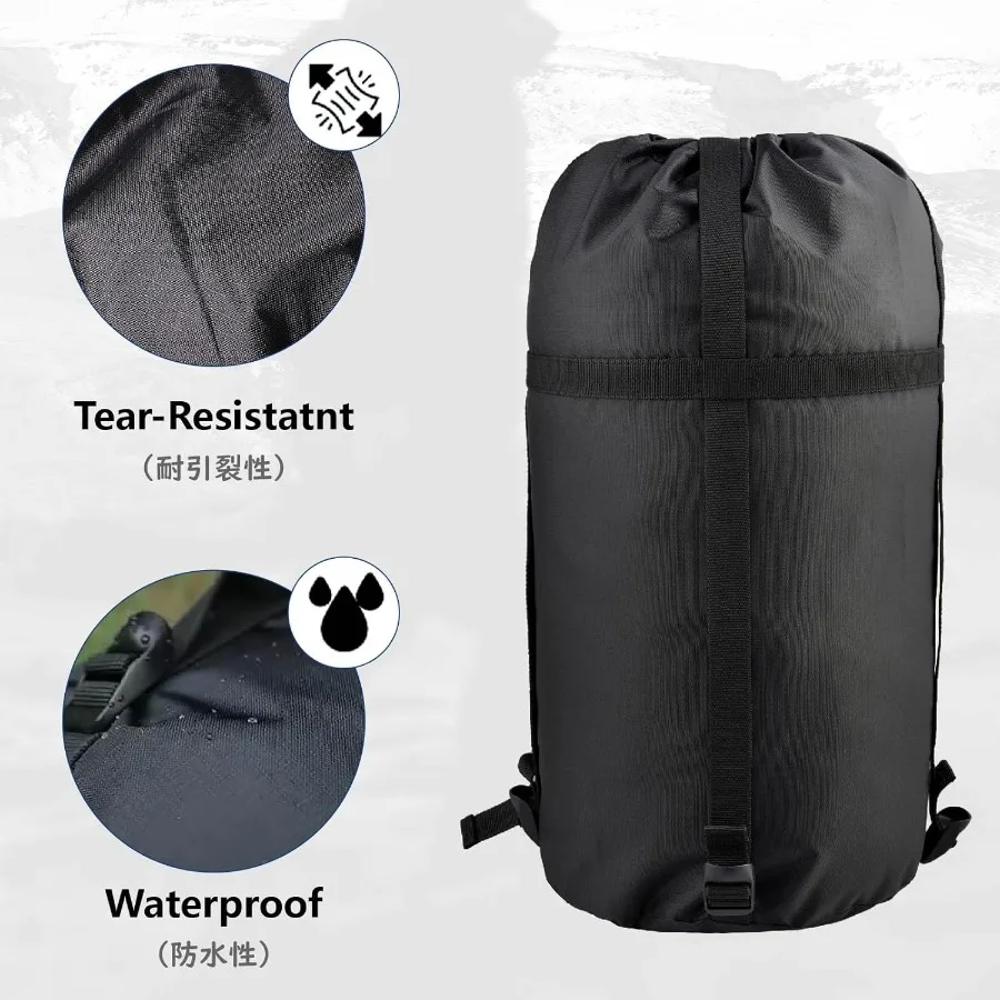 كيس ضغط نايلون خفيف كيس النوم ضغط الاشياء كيس توفير المساحة والعتاد للتخييم التنزه الظهر السفر #5
