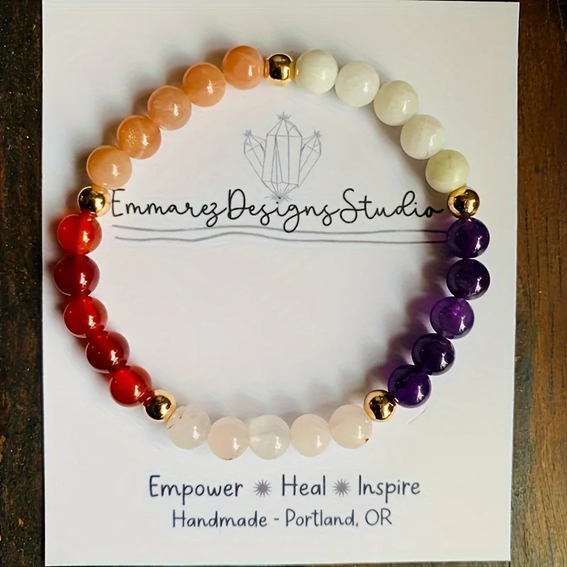 SELF LOVE Healing Energy Crystal Bracelet Self-Acceptance Energy Bracelet Healing Crystal Empowering Body Positivity Jewelry