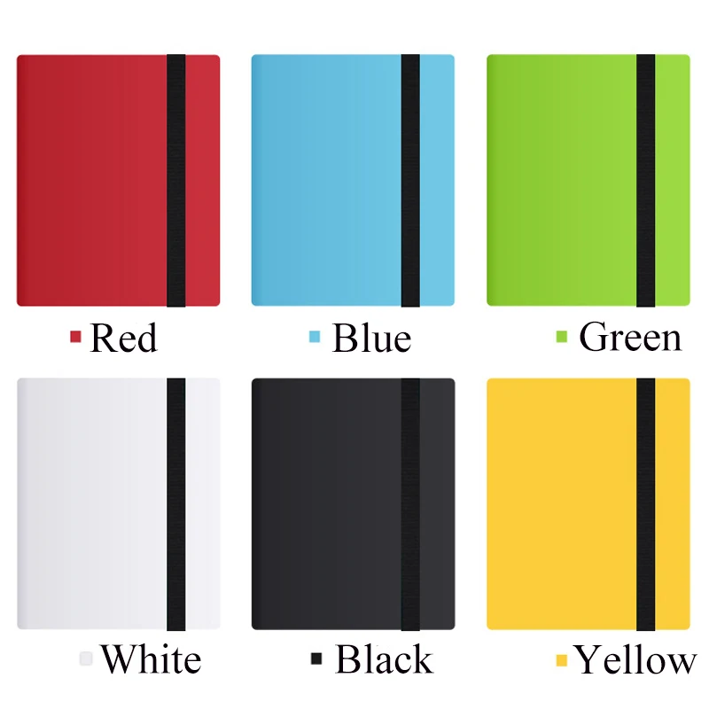 A4 9Pocket Album Card Loose-leaf Binder 360-Pocket Multi-Color Bundle Game Card Album for Memorial/Game Card Collections Storage