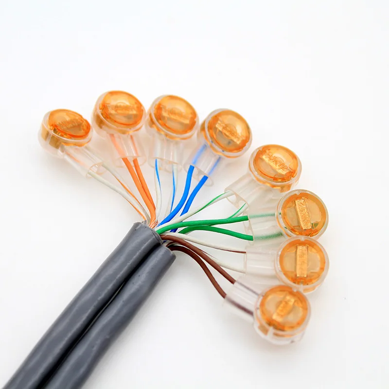 New 2026 100Pcs/Pack K1 K2 K3 Connector Crimp Terminal Wire Connection Rj45 Ethernet Cable Connector Telephone Line Terminal