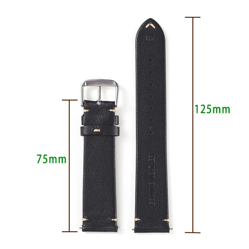 Vintage Oil Wax Leather Watch Strap 18mm 19mm 20mm 21mm 22mm Universal Head Layer Cowhide Watchband Accessories Pin Buckle S94