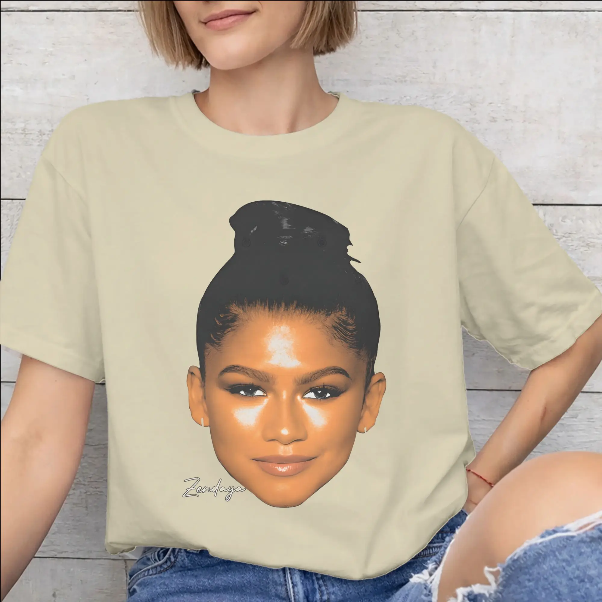 Men Women Ruby Rue Zendaya T Shirt Cotton Graphic Printing Tee Shirts  Clothing Outfits