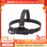 Wurkkos HD20 Headlamp Rechargeable 21700 Headlight 2000lm Dual LED LH351D XPL USB Reverse Charge Magnetic Tail Work Camp Light