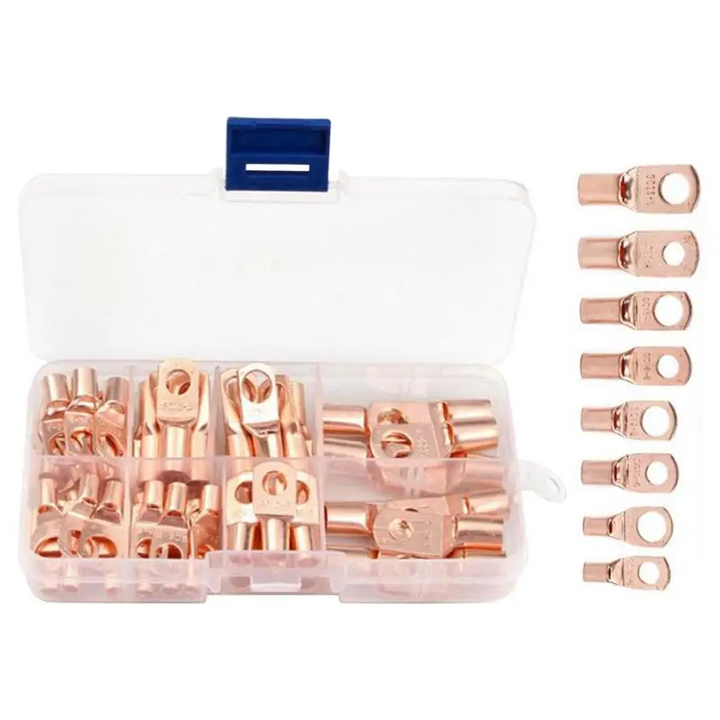 

Wire Connectors Kit 60X Set Of Connectors Screw Terminal Connector Kit For Marking Electrical Cables Tin-Plated Copper For Home