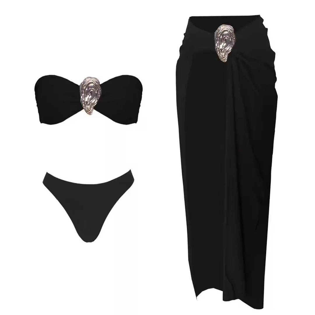S - XL, mit Rock, brasilianischer Bikini, Damen-Badeanzug, dreiteiliges Bikini-Set, Damen-Badebekleidung, gepolsterter Badeanzug, Badeanzug, Schwimmbekleidung V6635 – Detail 13
