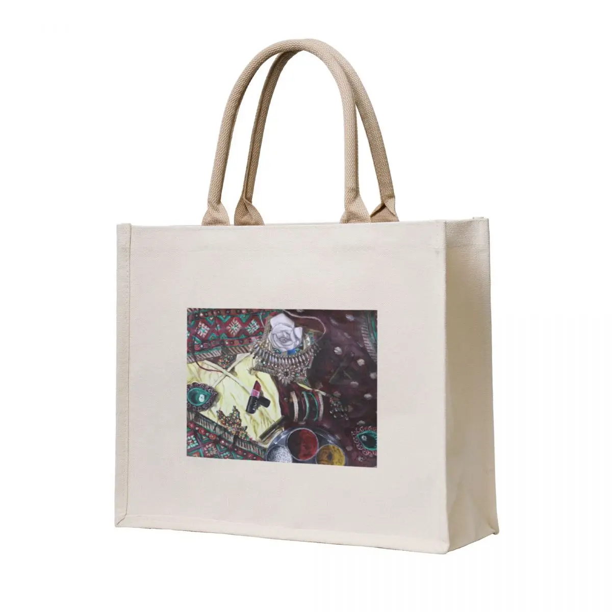 

south asian clothing and jewelry painting Tote Bag Women's shopper bag tote bag women Women's handbag