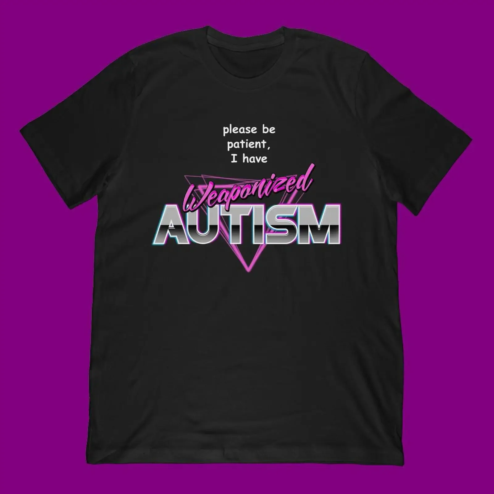 Weaponized Autism T Shirt Meme 80s Style  vintage Washed Unisex Slightly Top For Everyday Wear Breathable homme Stretched