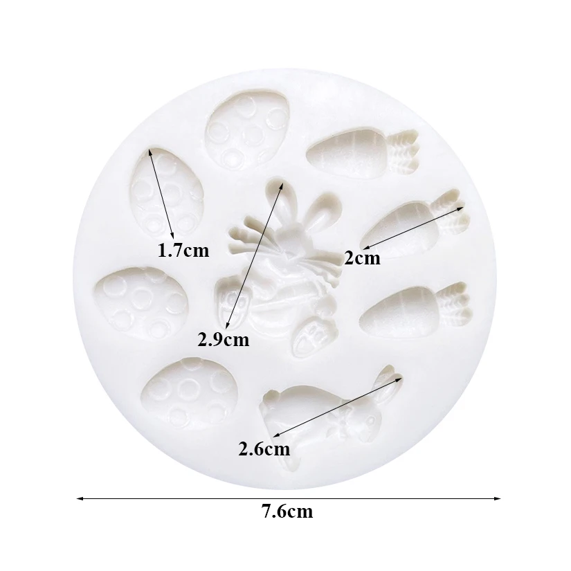 부활절 토끼 계란 당근 꽃 바구니 실리콘 몰드 설탕 공예 초콜릿 컵케이크 베이킹 몰드 퐁당 케이크 장식 도구