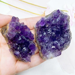 Natural Raw Amethyst Cluster Crystal Purple Quartz Stone Point Wand Rock Mineral Gemstone Energy Healing Home Decor Gift