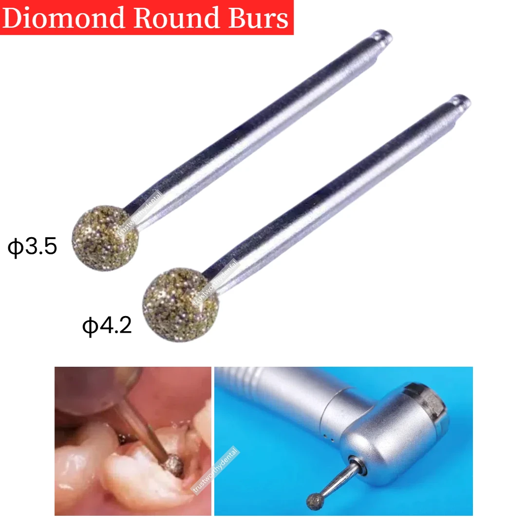 

Dental Round Burs Ball Drill Diamond Cavity Drilling Tooth Decay Cleaning Caries Decayed Teeth Cutting Bur Drills Sculp Grinding