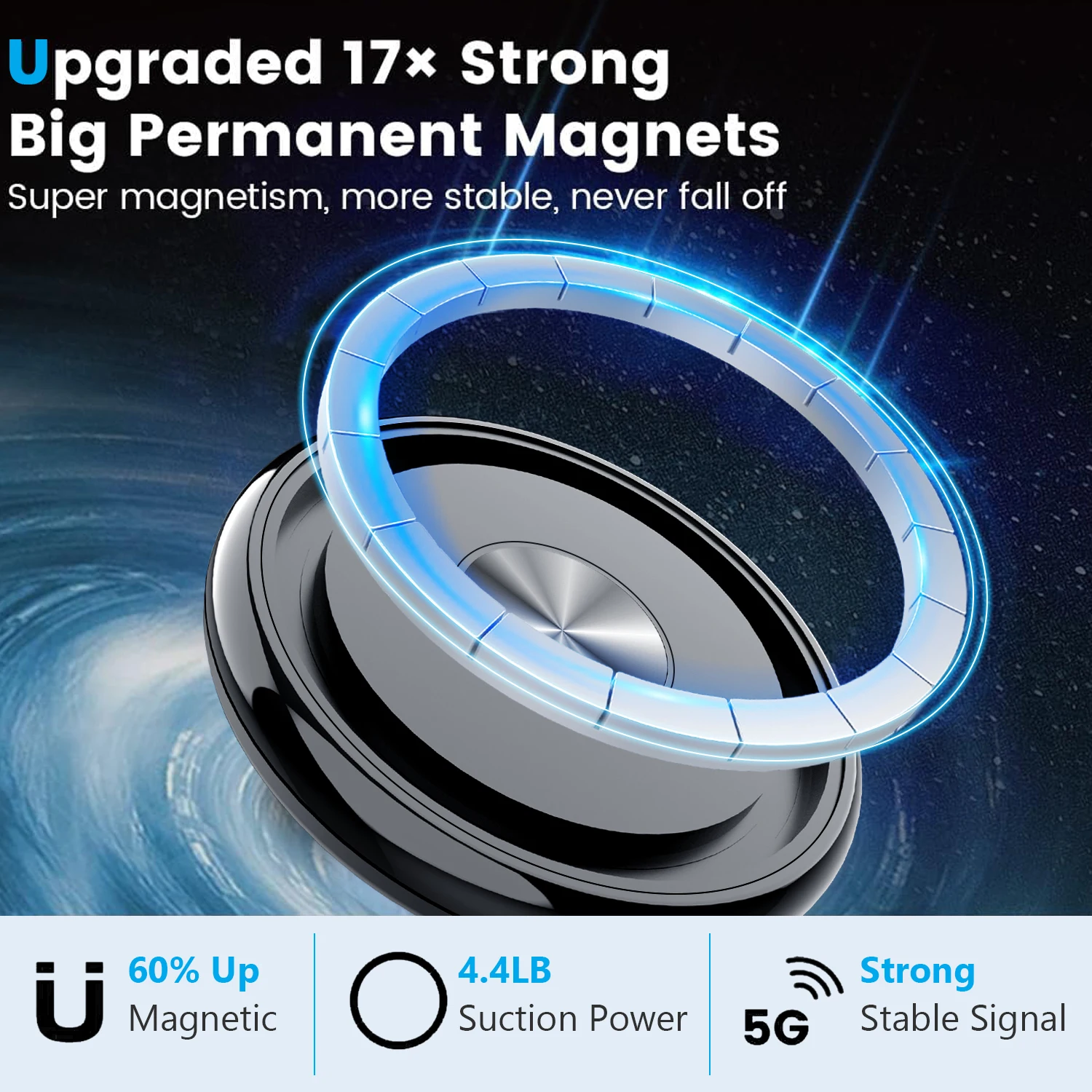 Bendable Magnetic Car Phone Holder Strong Magnet Car Dashboard Cellphone Mount GPS Support for iPhone 16 15 14 MagSafe Samsung