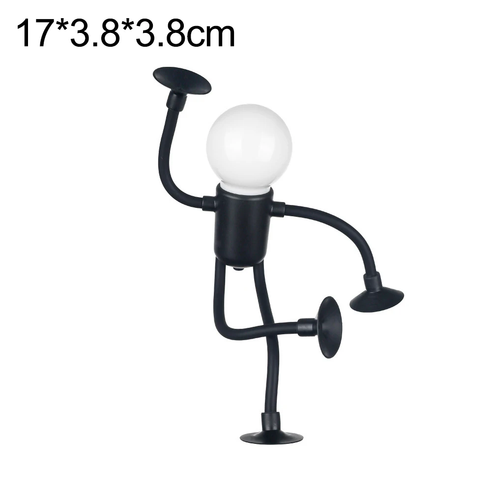 Changeable Shape For Sportsman Night Lamp with Flexible Arm and Suction Cup Base for Bedroom Bathroom and Desk Lighting