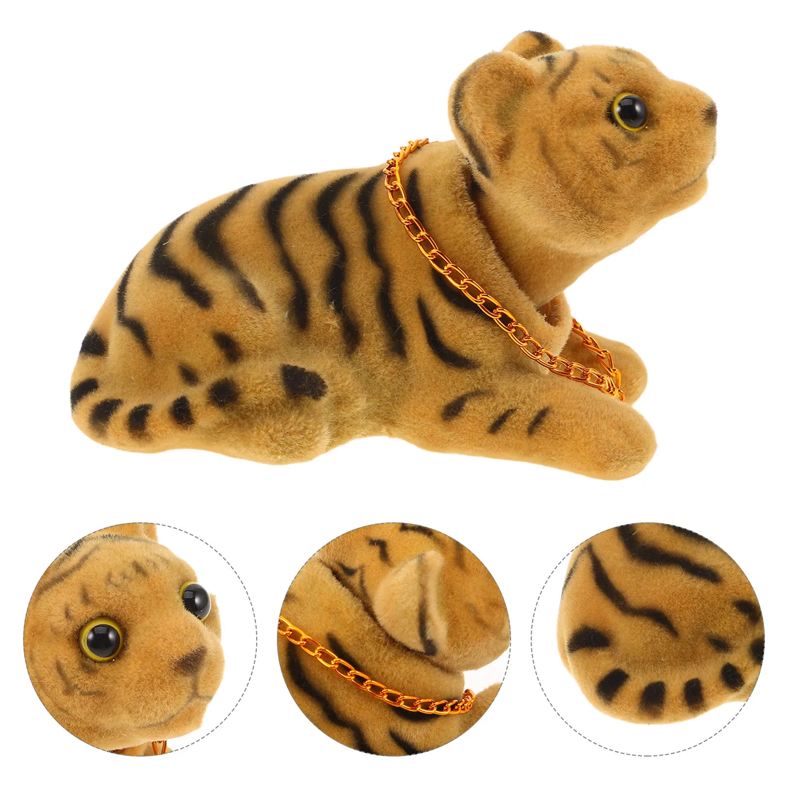 

Creative Car Dashboard Decor Resin Tiger Bobblehead Shaking Head Animal Ornament Auto Interior Miniature Vehicle Accessories