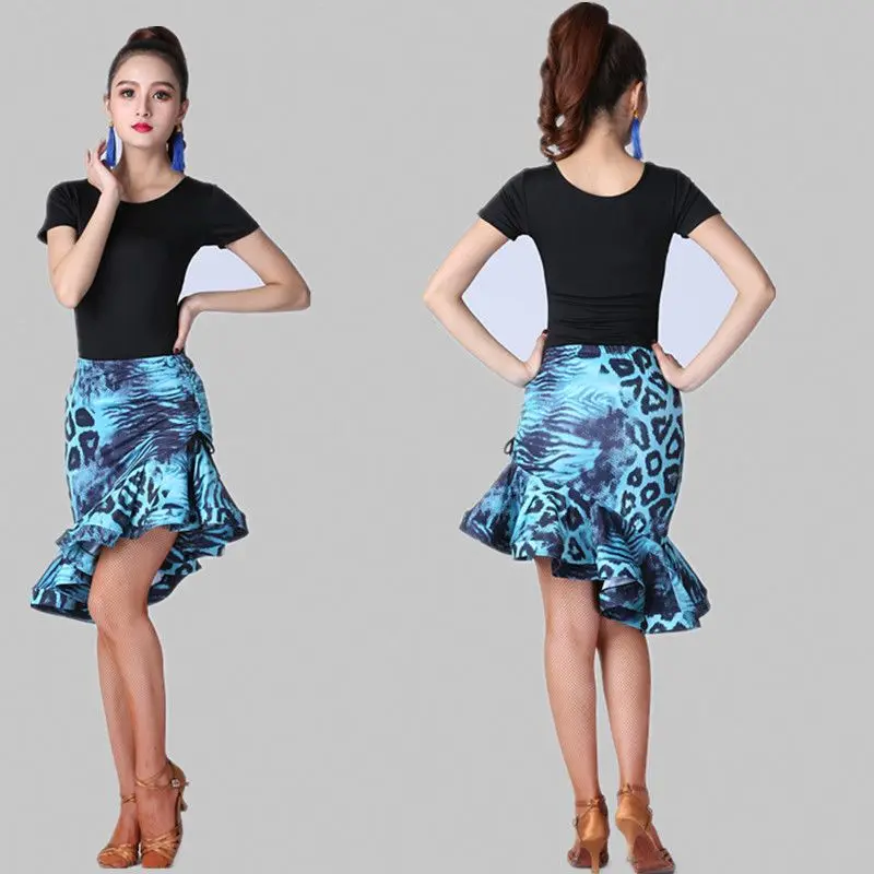 Latin Fishtail Skirt Women's Adult Latin Skirt Training Practice Dancewear Irregular Hem Skirt