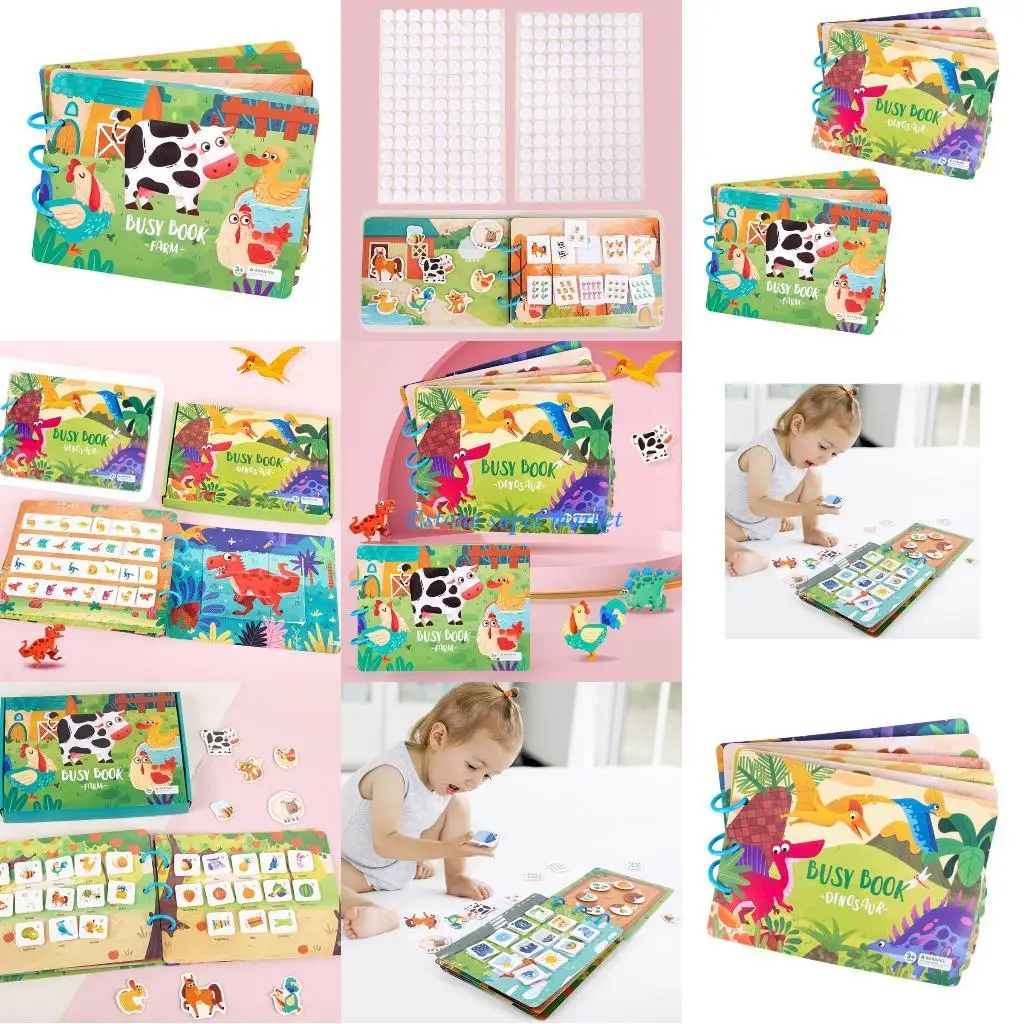 

090B Toddler Busy Book Sensory Toy Activity Center Preschool Teaching Interactive Toy