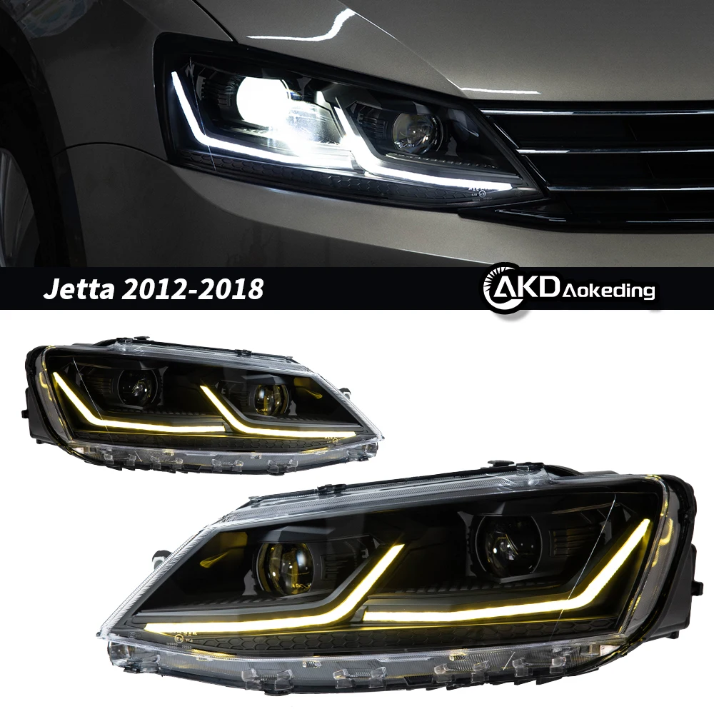

Auto Parts For Jetta MK6 Headlights 2011-2018 Upgrade Styling LED Daytime Lights Dual Projector DRL Car Accesorios Modified