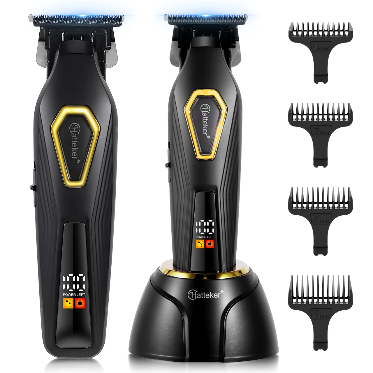 

Hatteker Oil Head Clipper Brushless Motor Carving Electric Hair Clipper 0 Blade Head Shaver Salon Professional Haircut Tool