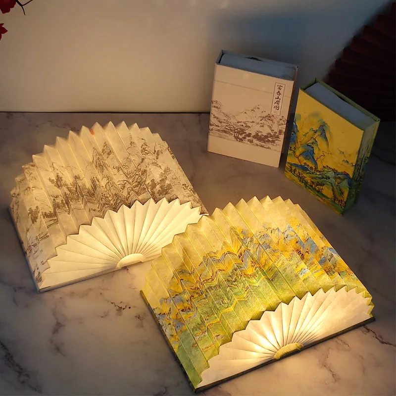 

Светодиодная складная книжная лампа, деревянный бумажный светильник для настроения, зарядный ночник типа C, прикроватная настольная лампа для дома, спальни, офиса, декор, подарок