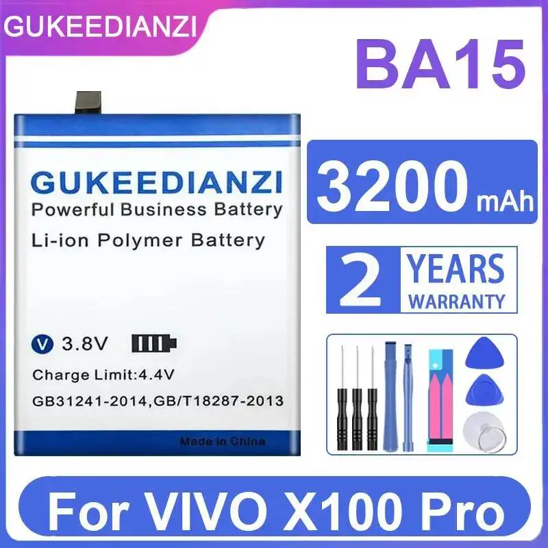 

BA15 большой емкости для мобильного телефона Vivo X100 Pro, аккумулятор 3200 мАч, высокая производительность