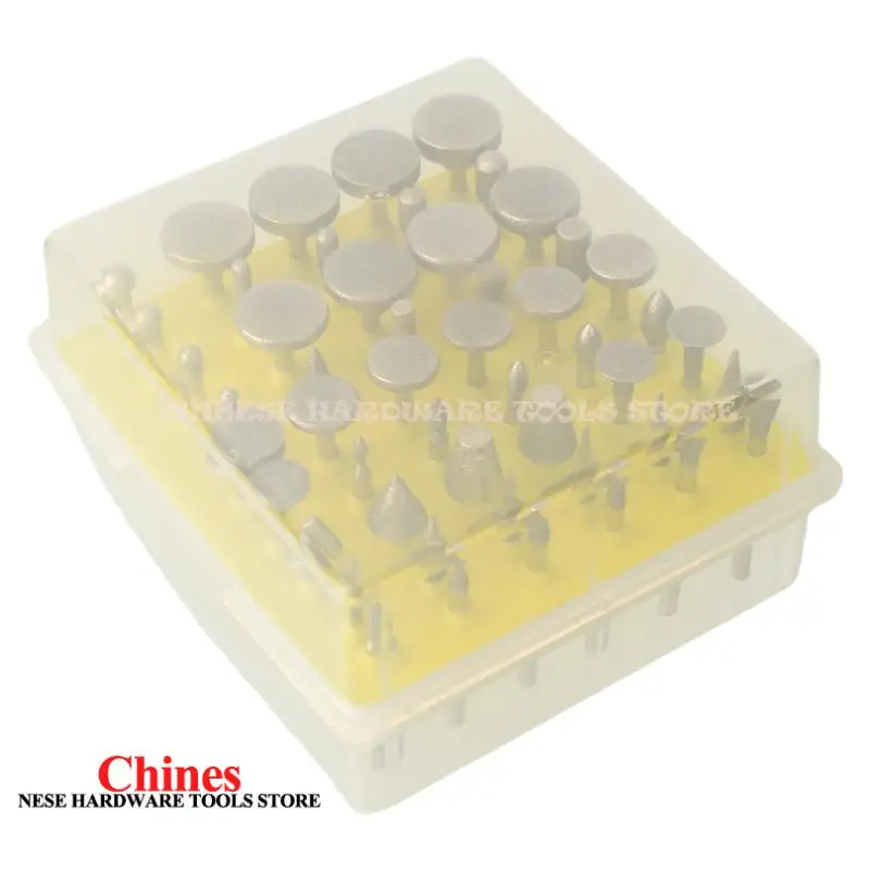 

50 Pcs Diamond Burr Set Coated Grinding Stone Carving Bits, Diamond Drill Bits Compatible with Rotary Tool
