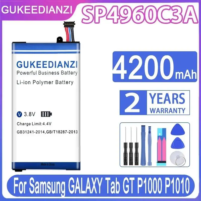 

Аккумулятор для планшета Samsung Galaxy Tab 7.0 GT P1000 P1010, надежная мощность, стабильная емкость 4200 мАч, SP4960C3A