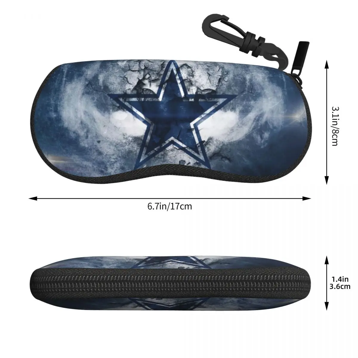 Custom Cowboy Star Shell Eyeglasses Case Women Men Cute Glasses Case Sunglasses Box Pouch