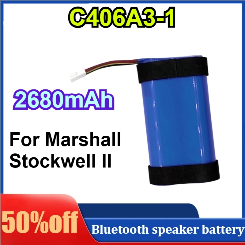 

New C406A3-1 7.2V 2680mAh High Quality Rechargeable Battery Marshall Stockwell II Speaker