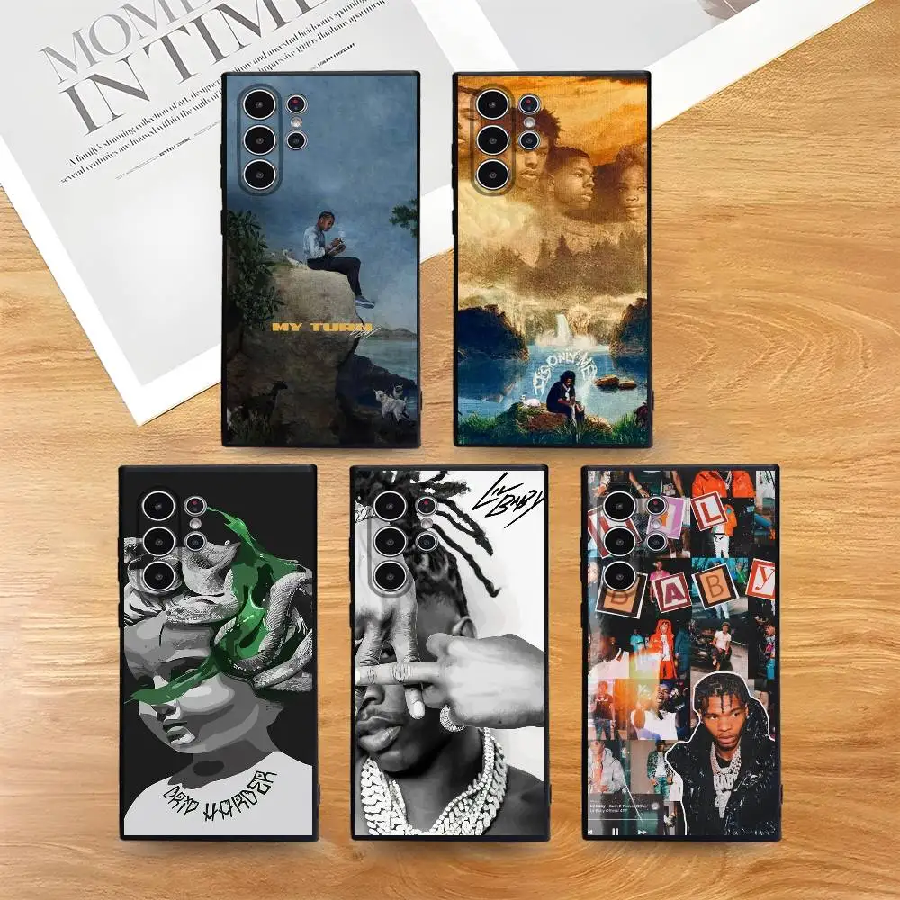 

Hot Rapper L-Lil Baby Phone Case For Samsung Galaxy S25 S24 S22 S23 Ultra S21 S20 Plus 5G Frosted Non-Slip Full Cover Soft Case