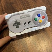 2 Reciever Game Controller Wireless Colorful Button 2.4G Gamepad Joypad Joystick Compatible for SNES Mini PC NS Switch Accessory