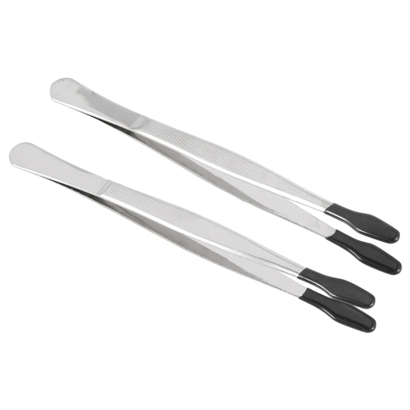 ABLU-2 Pezzi di Pinzette con Punta in Gomma Pinzette di Precisione in Silicone PVC Laboratorio Industriale Hobby Pinzette Artigianali Strumento