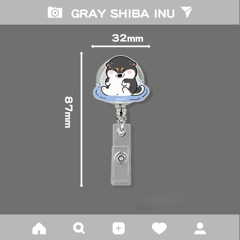 Cute Animal Dog Retractable Badge Holder Reel Exhibition Enfermera Student Boy Name Card Chest Card