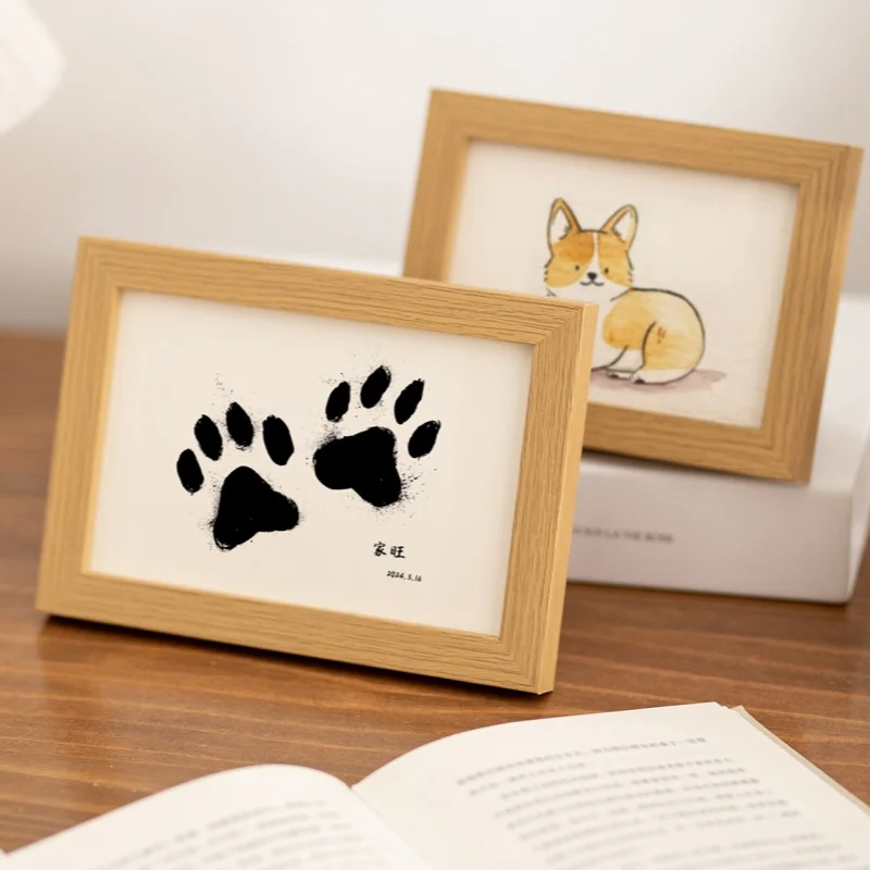 Safe Non-Toxic Pet Dog Cat Paw Print Ink Pad Wash Free Easy Clean DIY Handprint Footprint Kit Pet Souvenir Keepsake Memory