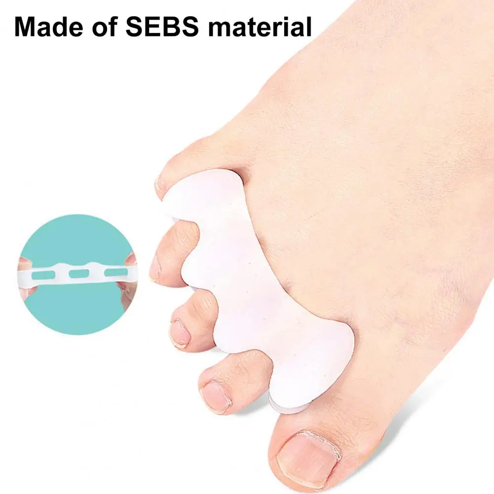 Wasbare Teen Separator Bunion Corrector Teen Separator Set Zachte Beschermende Afstandhouders Voor Teen Uitlijning Pijnverlichting 3-Holes Ontwerp