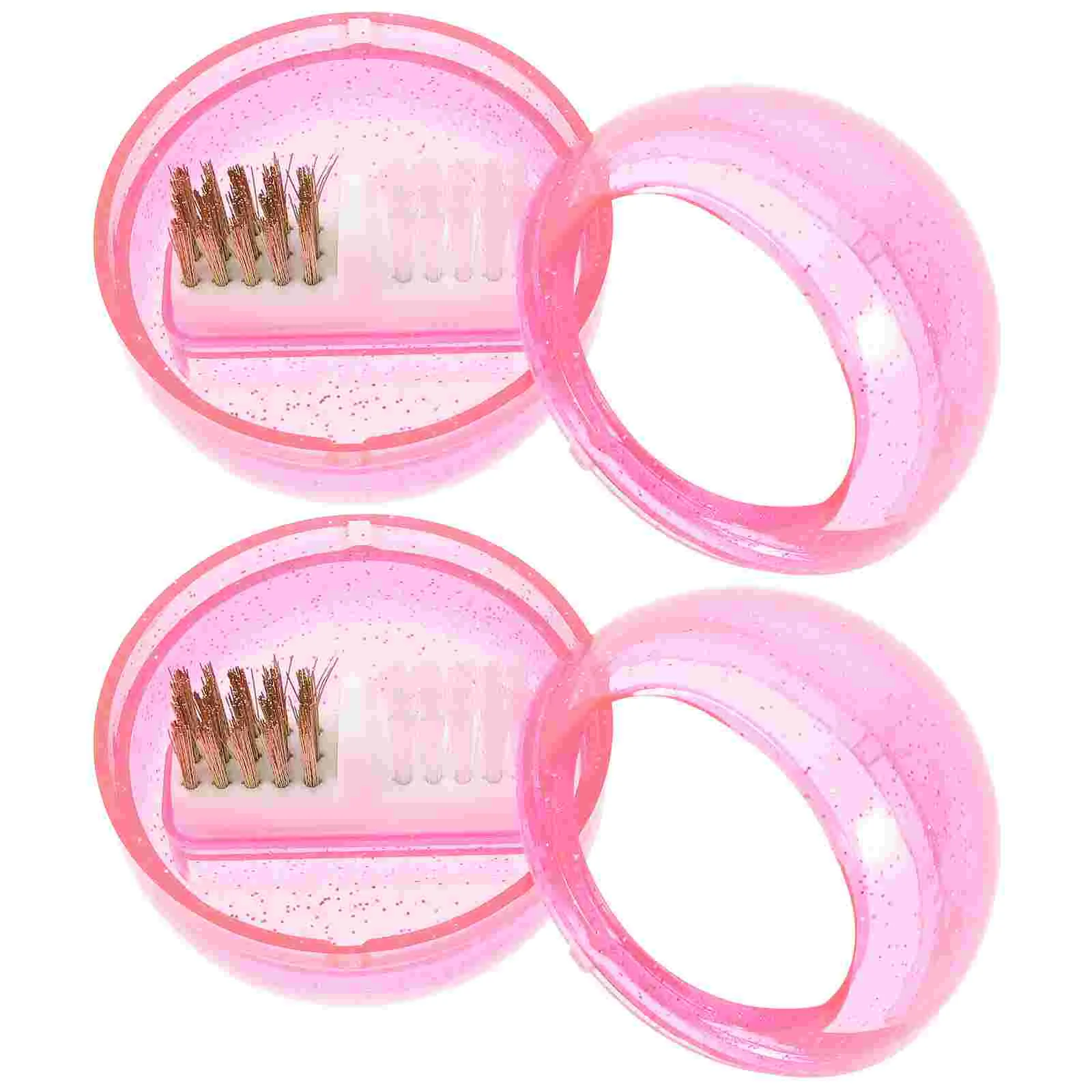 

Nails Polishing Head Cleaning Brush Tools Drill Bit Soft and Hard Holder Rosy Metal Kit