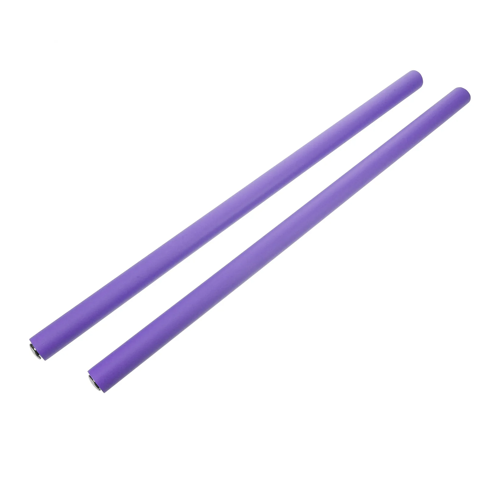 

2 Pcs Purple Yoga Sticks Fitness Foam Metal Rods Open Open Shoulder Shoulder Body Shaping Bars Training