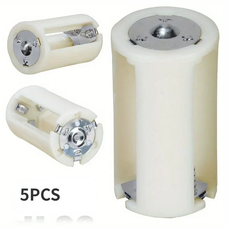 5pcs Battery Box 3x AA To D Size Adapter Converter Holder Switcher Case for Storage