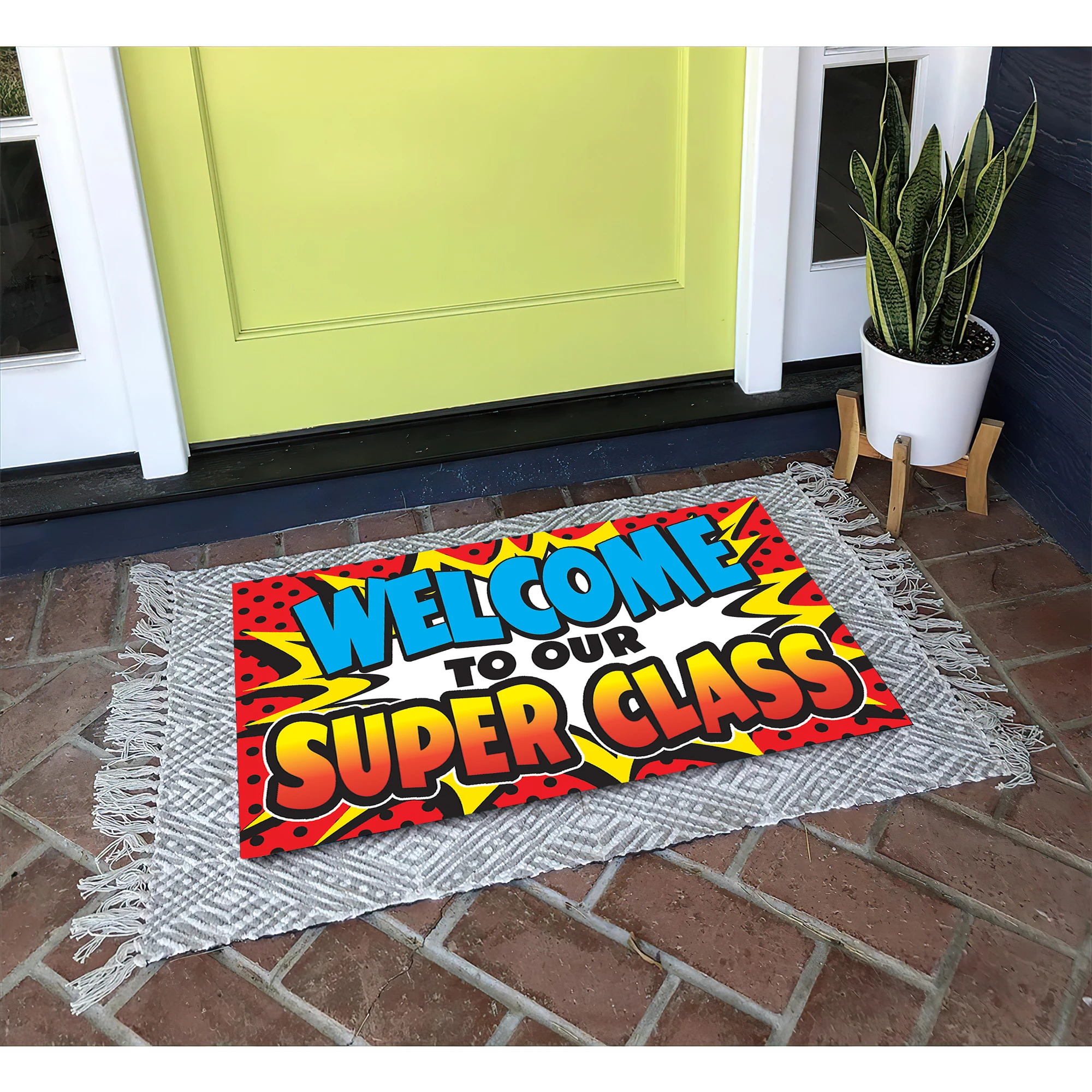 Welcome To Our Super Class Doormat Training Institution Rubber Non-Slip Front Door Mats for Entryway Classroom Mat Floor Rugs