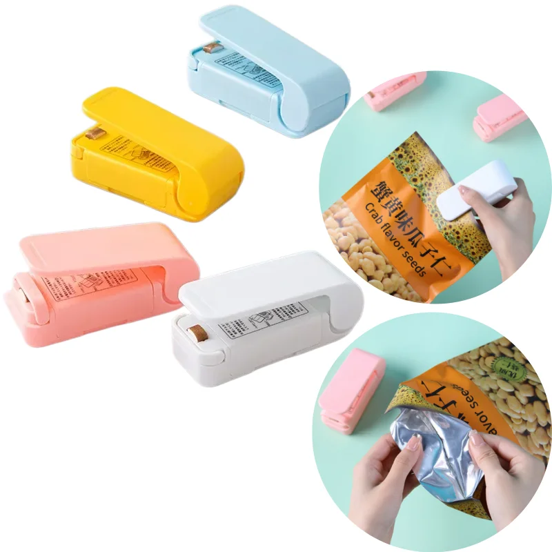 Tragbare Mini-Snack-Versiegelungsmaschine Vakuum-Lebensmittelkonservierung Feuchtigkeitsbeständiger Plastiktüten-Versiegler für den Hausgebrauch