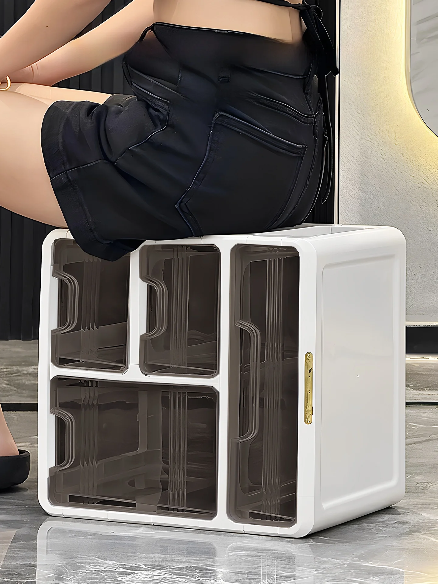 

Элитный акриловый органайзер для косметики с выдвижными ящиками, настольный, для макияжа, туалетных принадлежностей и уходовых средств, для косметического стола