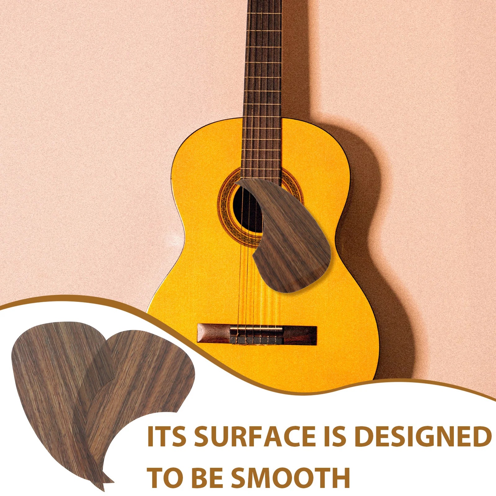 

2Pcs Premium PVC Wood Grain Guitar Pickguard Anti-Scratch Decorative Acoustic Guitar Accessory Protective Board