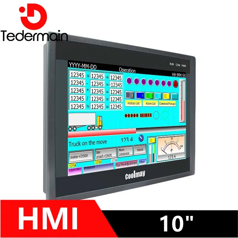 Coolmay 10 inch HMI TK6100FH Optional WIFI 1024*600 resolution color HMI touch screen industrial monitor CNC controller kit