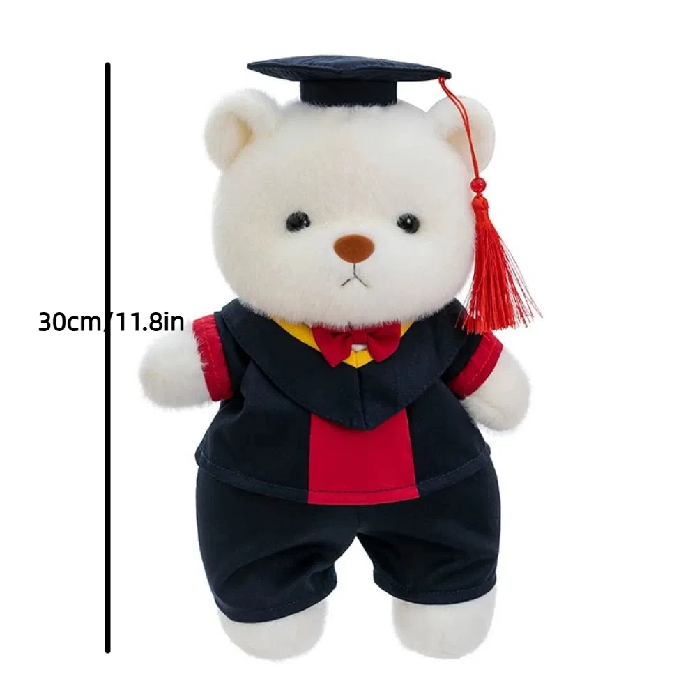 Casacos removíveis médico boné graduação urso boneca com chapéu médico uniforme doutor despedida de solteiro urso brinquedo de pelúcia boneca macia
