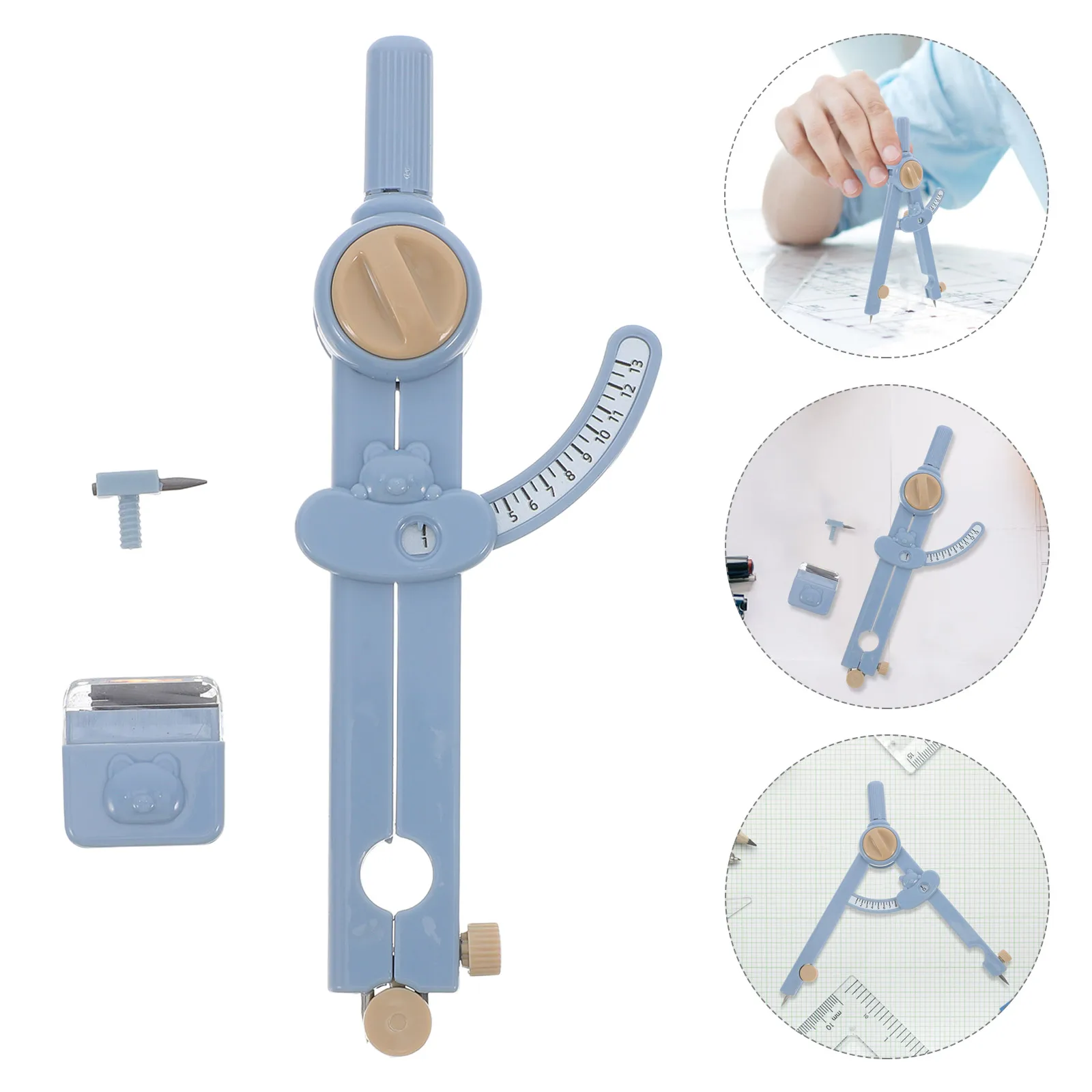 Compass Classroom Tools Draft Math Demonstration Drafting Blue Drawing Ruler Student