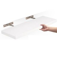 Wooden Hanging Storage Rack Durable Invisible Brackets Floating Shelves Sturdy Wall Mounted Hanging Wall Shelves